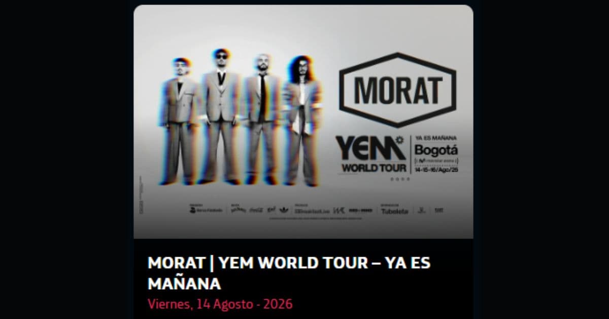 Morat en concierto en el Movistar Arena de Bogotá