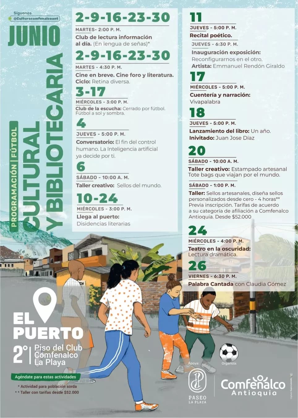Programación El Puerto: junio 2026