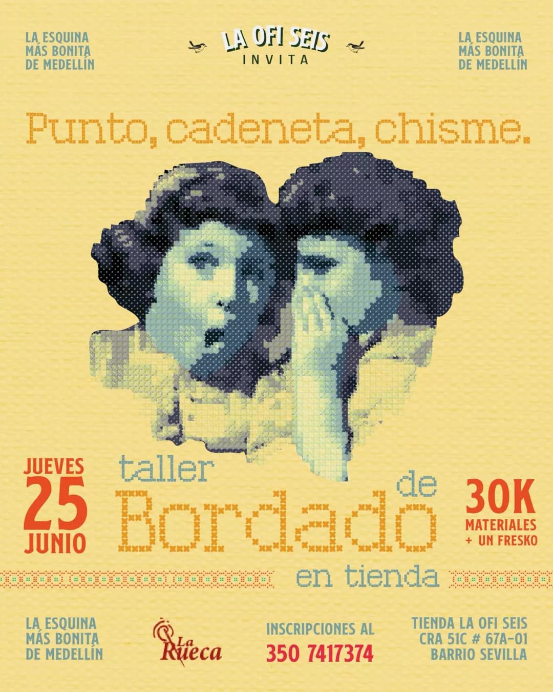 Taller de Bordado en la Tienda