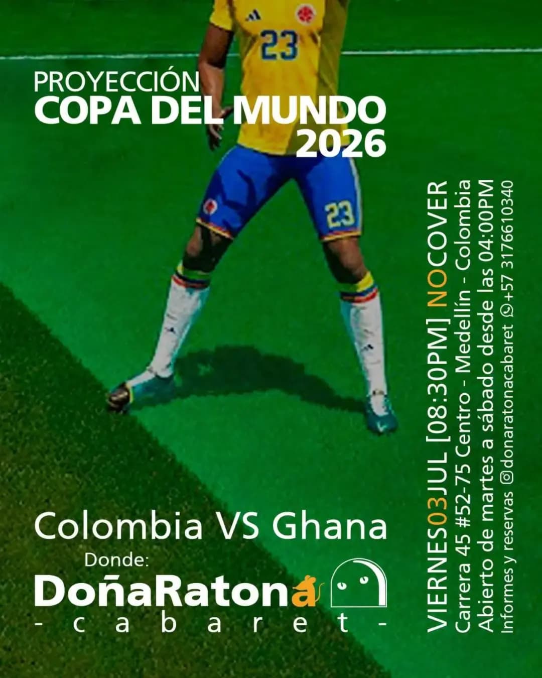 Colombia vs Ghana en DoñaRatona