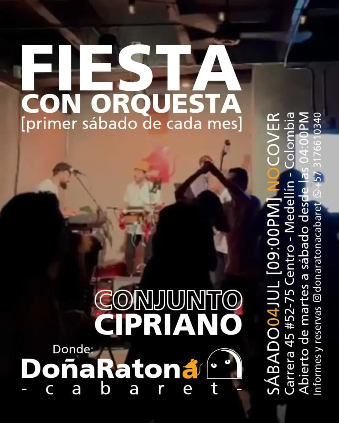 Fiesta con Orquesta en Medellín: Conjunto Cipriano