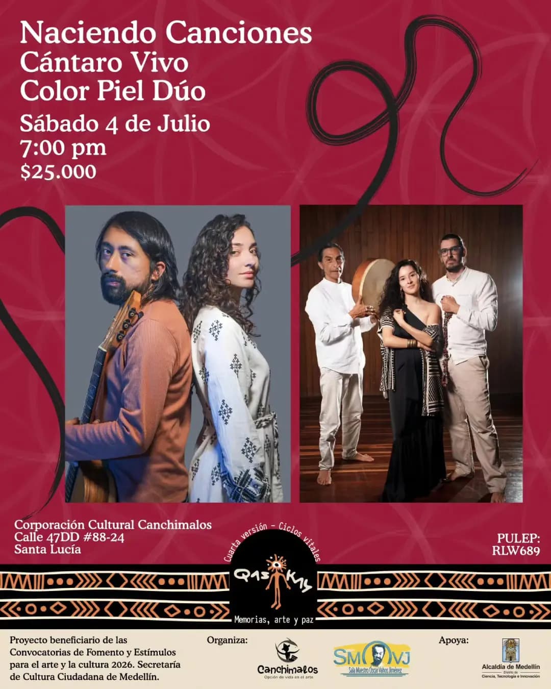 Cántaro Vivo y Color Piel en concierto